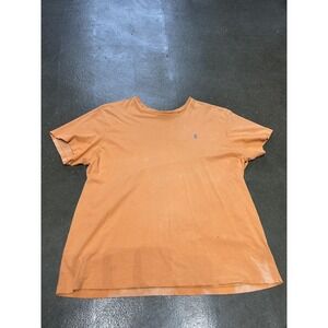 Vintage 90s Polo Ralph Lauren Men 2XL Orange Short Sleeve Single Stitch Pony Tee